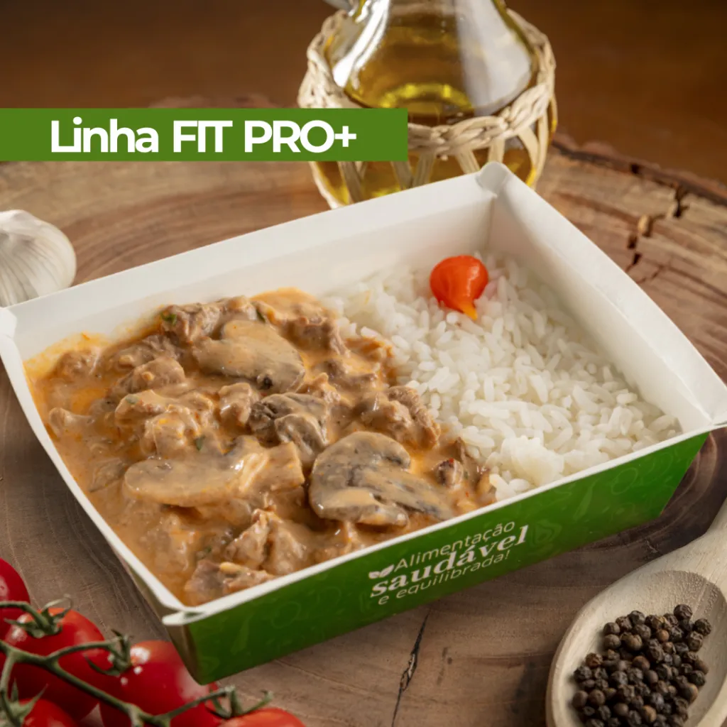 Marmita Fit Pro+ de strogonoff de alcatra, 440 g